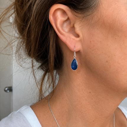 Blue Hydro Quartz Drop Earrings