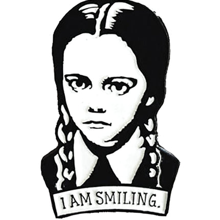 Wednesday Addams 'I Am Smiling' Enamel Pin
