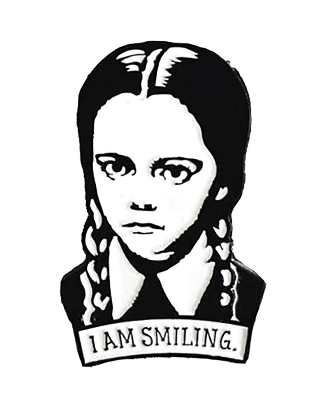 Wednesday Addams 'I Am Smiling' Enamel Pin