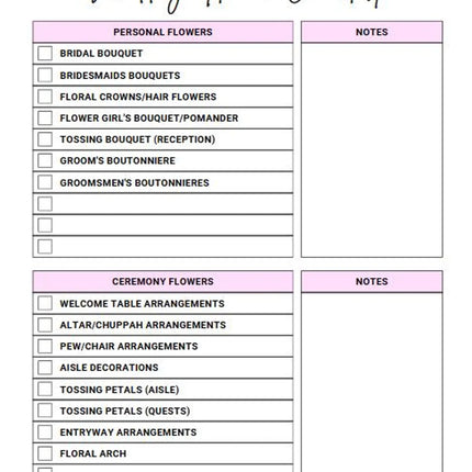 Ultimate Wedding Planner Printable | 75 Pages