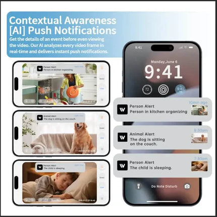 3MP Smart Home Security Camera – Night Vision, Two-Way Audio, Motion Detection, Alexa Compatible