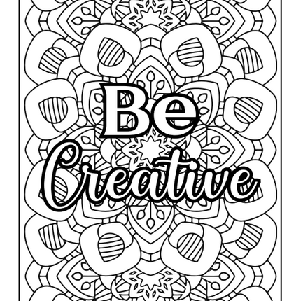 Motivational Quote Coloring Book (49 Pages) – Instant Download PDF