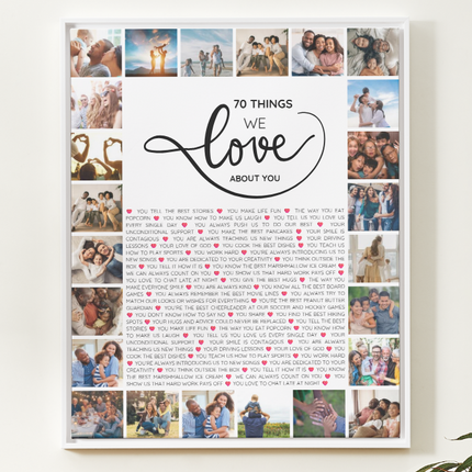 70 Things We Love About You – Canva Template Printable | Custom 70th Birthday Gift