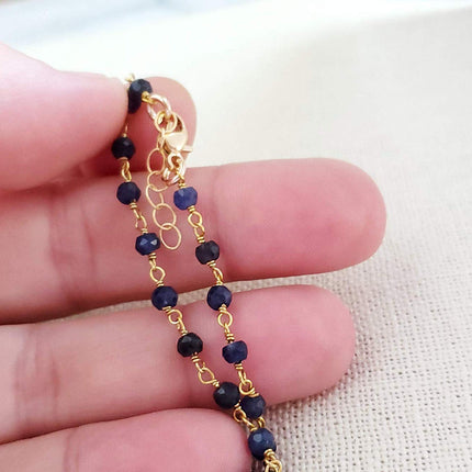 Dyed Sapphire 14k Gold Filled Bracelet