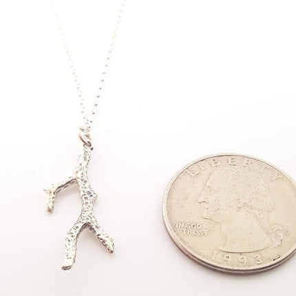 Coral Branch Necklace – Sterling Silver Ocean-Inspired Charm Necklace