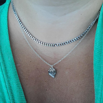 Strawberry Fruit Food Charm Sterling Silver Necklace