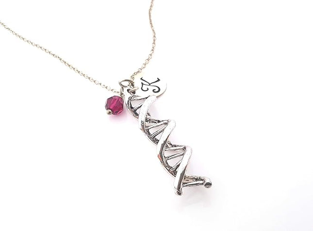 DNA Charm Necklace - Personalized Sterling Silver Jewelry