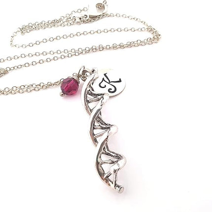 DNA Charm Necklace - Personalized Sterling Silver Jewelry