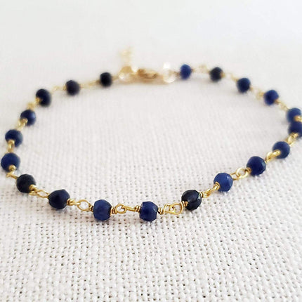 Dyed Sapphire 14k Gold Filled Bracelet