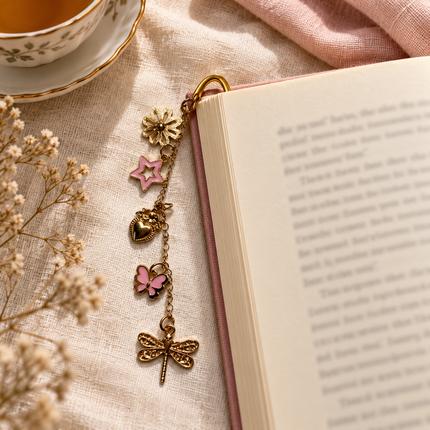 Butterfly & Dragonfly Charm Bookmark