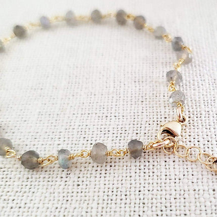 Labradorite Gemstone 14k Gold Filled Bracelet