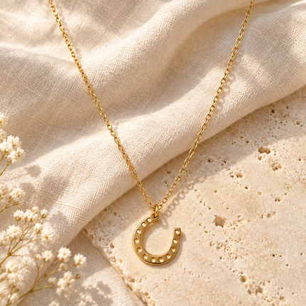 Bronze Horseshoe Necklace