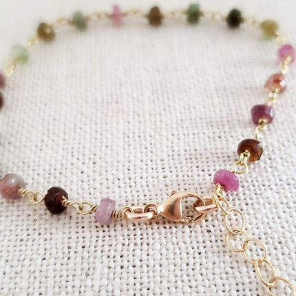 Tourmaline Gemstone 14k Gold Filled Bracelet