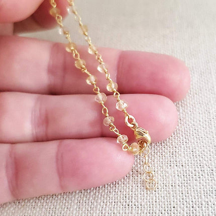Citrine Gemstone 14 Gold Filled Bracelet