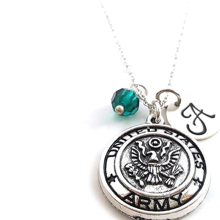 United States Army Personalized Sterling Silver Necklace