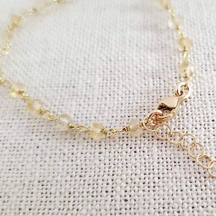 Citrine Gemstone 14 Gold Filled Bracelet