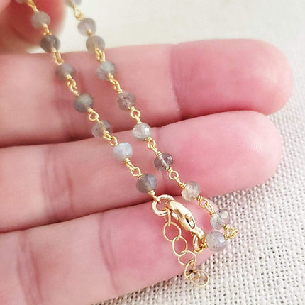 Labradorite Gemstone 14k Gold Filled Bracelet