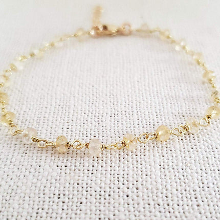 Citrine Gemstone 14 Gold Filled Bracelet