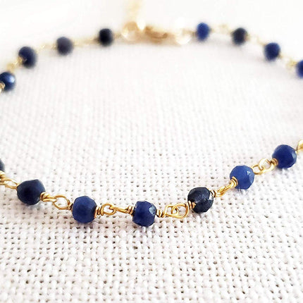 Dyed Sapphire 14k Gold Filled Bracelet