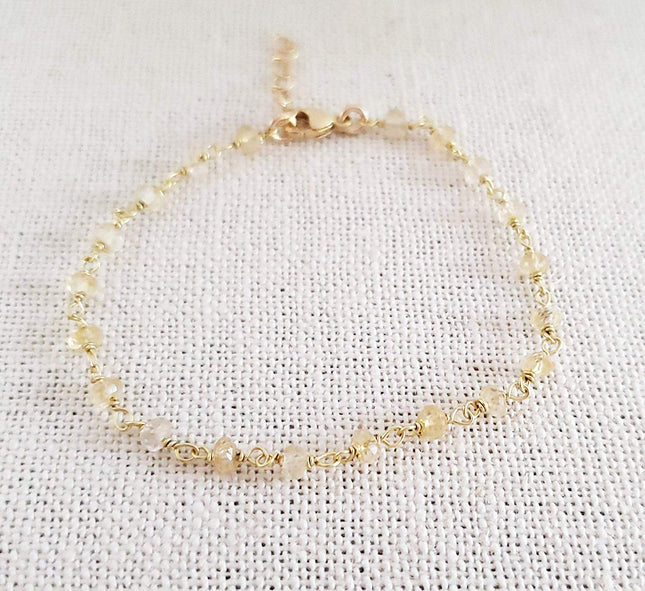 Citrine Gemstone 14 Gold Filled Bracelet