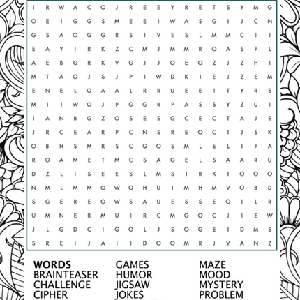 Anxiety Relief Word Search for Adults – Large Print & 1200 Words