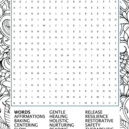 Anxiety Relief Word Search for Adults – Large Print & 1200 Words
