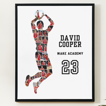Basketball Player Photo Collage – Editable Canva Template