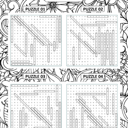 Anxiety Relief Word Search for Adults – Large Print & 1200 Words