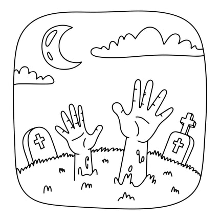 Creepy Corner Cute Halloween Coloring Book – Instant Download