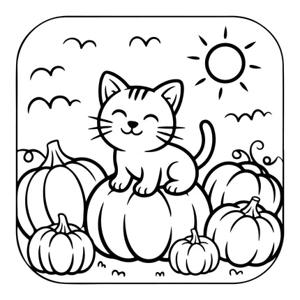 Creepy Corner Cute Halloween Coloring Book – Instant Download