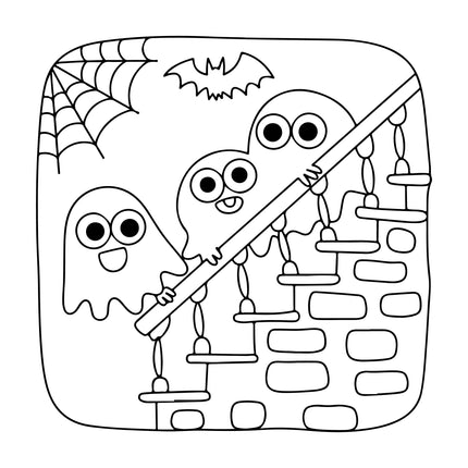Creepy Corner Cute Halloween Coloring Book – Instant Download