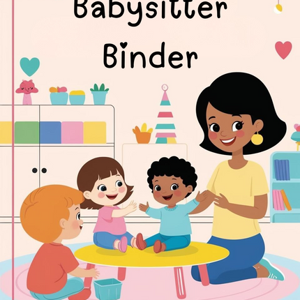 Babysitter Binder | 17-Page Editable Canva Template