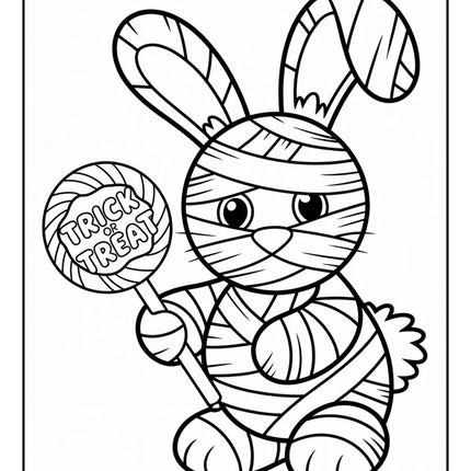 Adorable Creepy: A Halloween Bold & Easy Coloring Book – Instant Download PDF