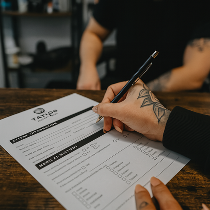Tattoo Intake & Liability Release Form – Customizable Canva Template (Instant Download)