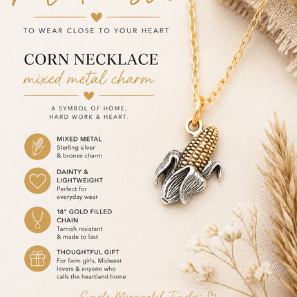 Mixed Metal Corn Necklace