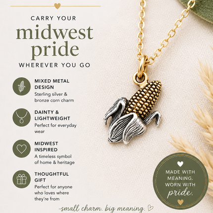 Mixed Metal Corn Necklace