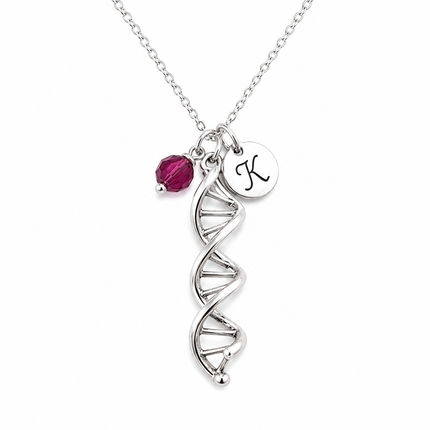 DNA Charm Necklace - Personalized Sterling Silver Jewelry