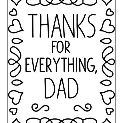 Father’s Day Coloring Book for Kids – 100 Printable Pages to Gift Dad
