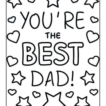 Father’s Day Coloring Book for Kids – 100 Printable Pages to Gift Dad