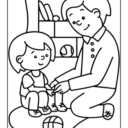 Father’s Day Coloring Book for Kids – 100 Printable Pages to Gift Dad