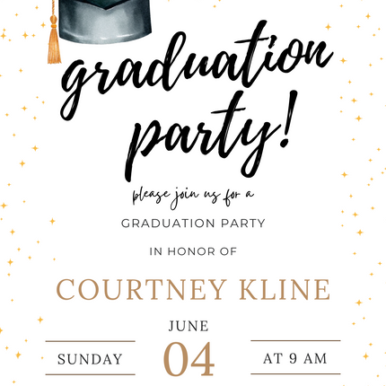 Editable Graduation Party Invitation – Canva Template