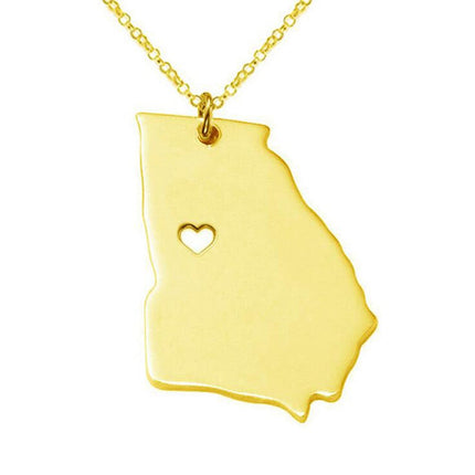 Georgia State Stainless Steel Necklace