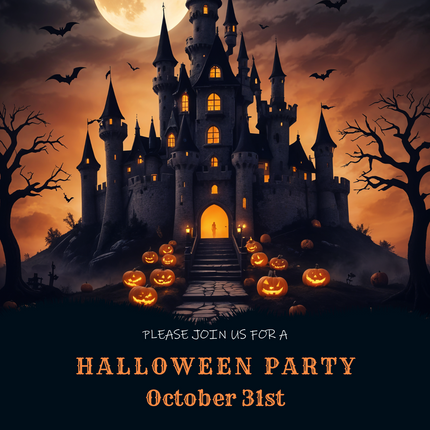 Halloween Party Invitation – Editable Canva Template