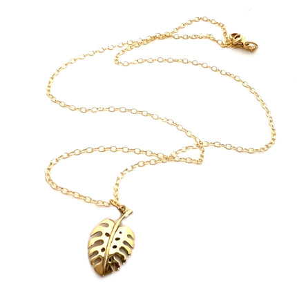 Monstera Delicioso Plant Addict 14k Gold Filled Necklace