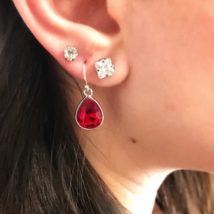 April Birthstone Crystal 14k Gold Filled Earrings