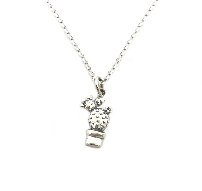 Cactus Necklace - Sterling Silver - Friendship Necklace - Gift for Her