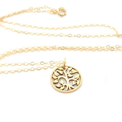 Tree of Life Necklace – Bronze Pendant on 18" Gold Filled Chain