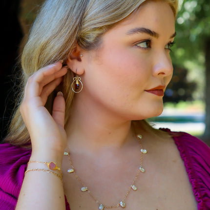 Keishi Pearl Station Necklace – 14k Gold Filled, Wire Wrapped, 25”