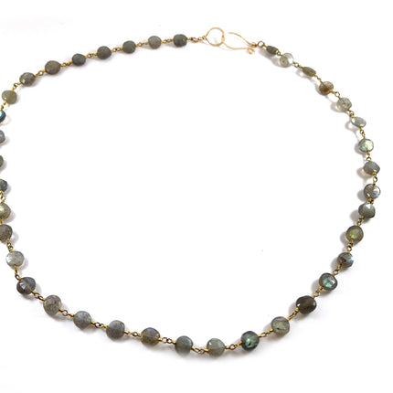 Labradorite Necklace – 14k Gold Filled, Hand-Wrapped, 19 Inch
