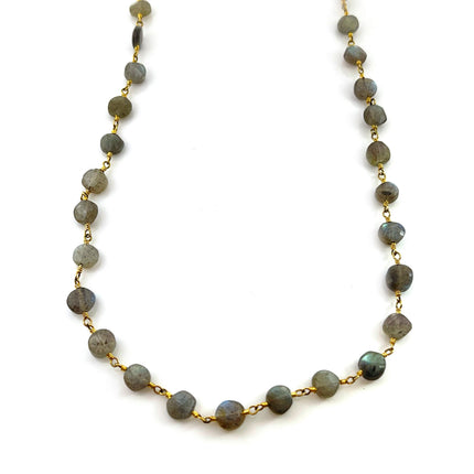 Labradorite Necklace – 14k Gold Filled, Hand-Wrapped, 19 Inch